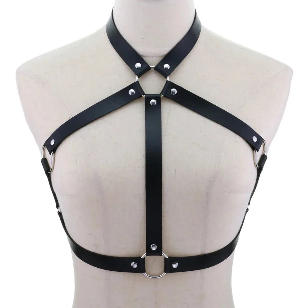 Goth Faux Leather Harnesses