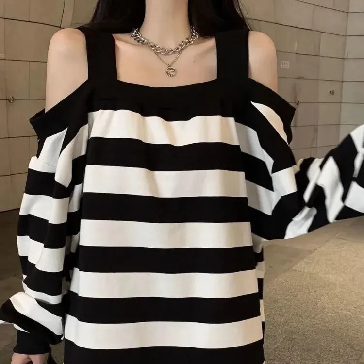 Striped Over Sized Top