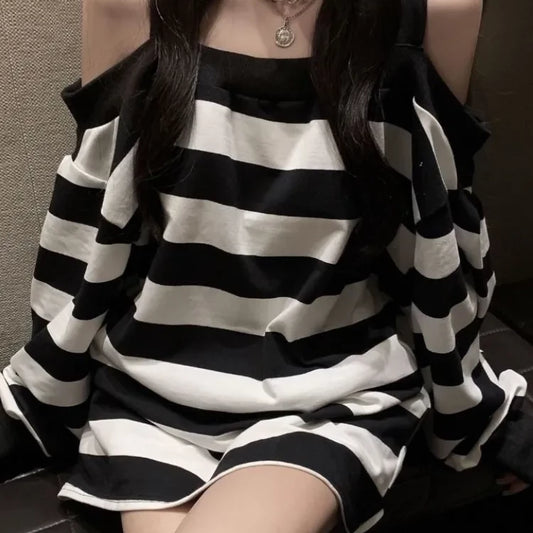 Striped Over Sized Top