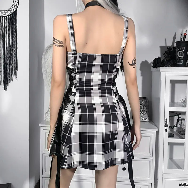 Gothic Plaid Dress