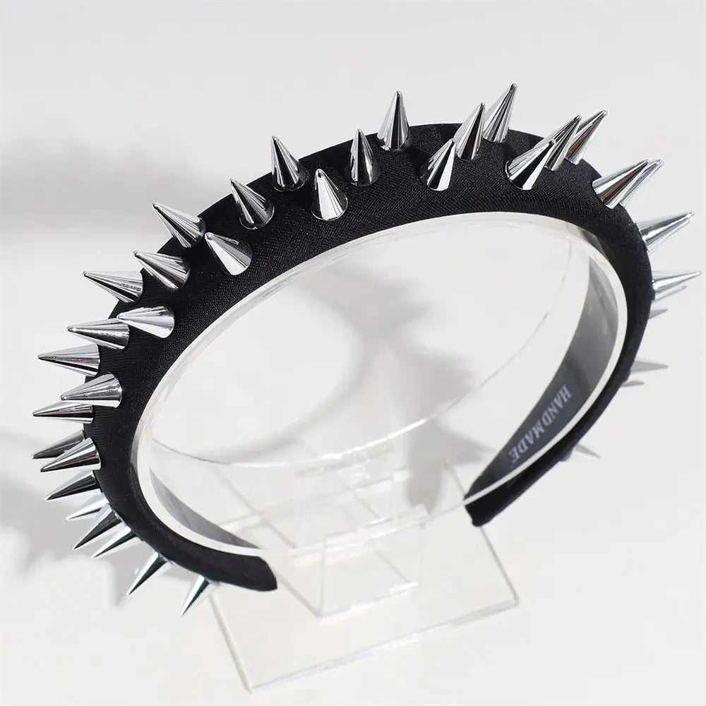 1pcs Black Goth Spike Headband