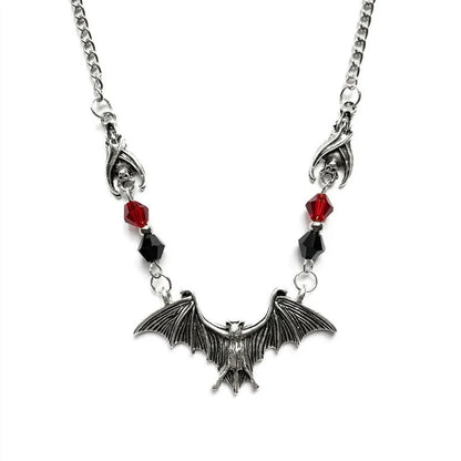 Crystal Bead Bat Necklace