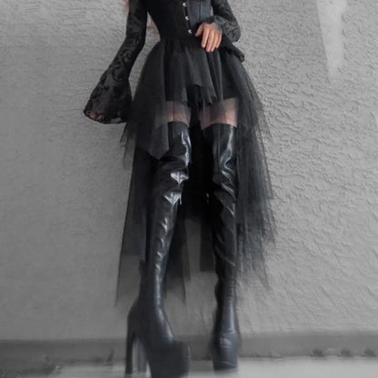 Gothic Mesh Tulle Skirt