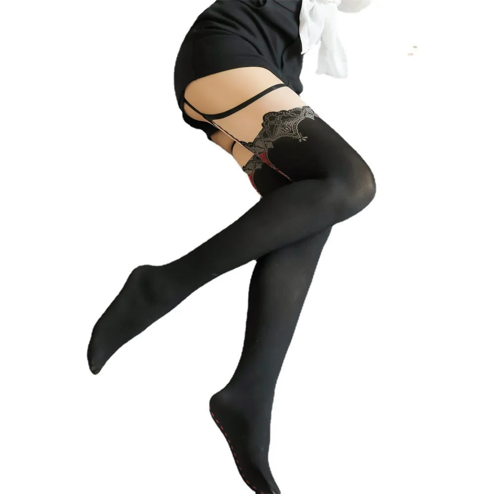 Sexy Black Thigh-high Silk Stockings