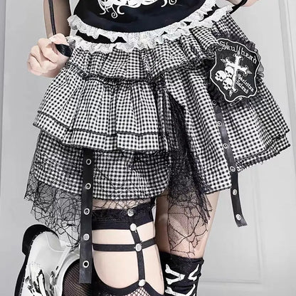 Punk A-line Mini Skirt