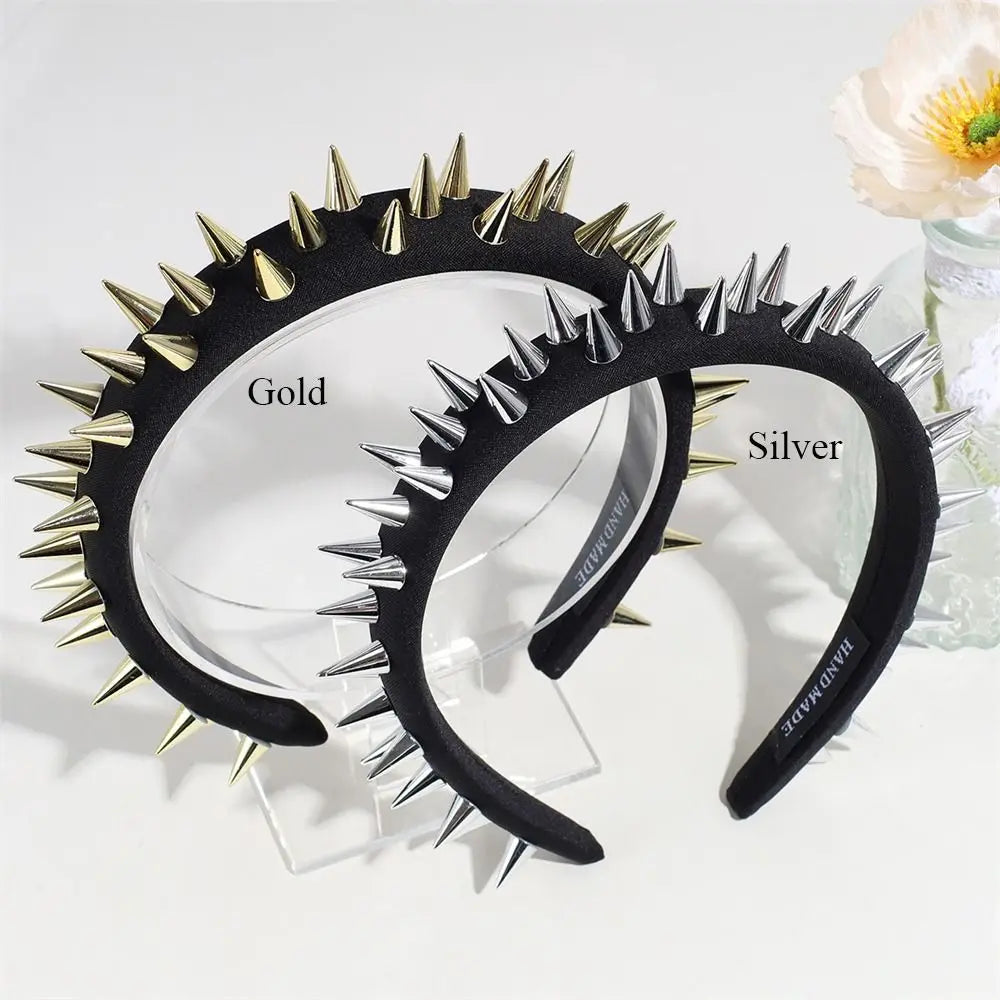 1pcs Black Goth Spike Headband