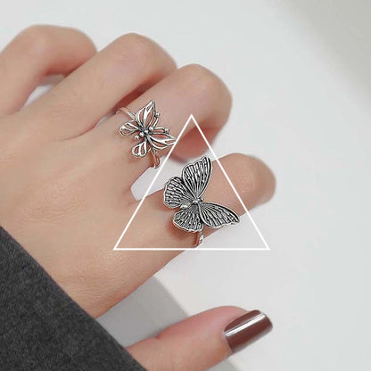 Metal Butterfly Adjustable Ring