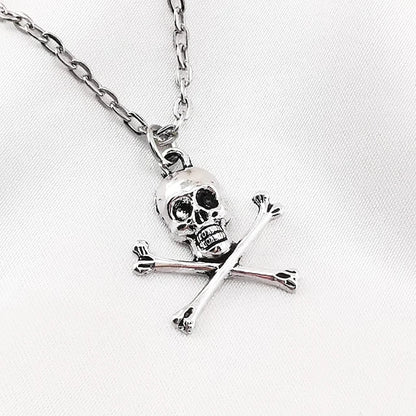 Silver Skull Pendant Chain