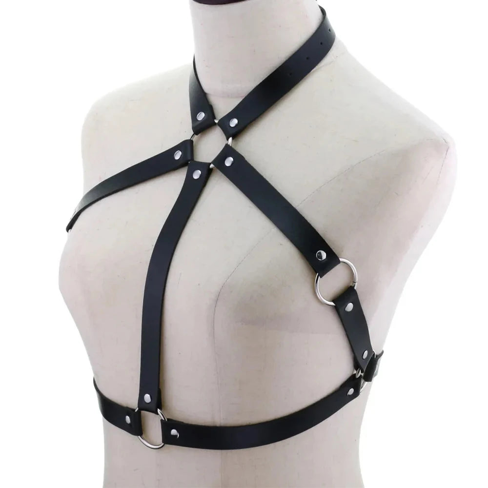 Goth Faux Leather Harnesses