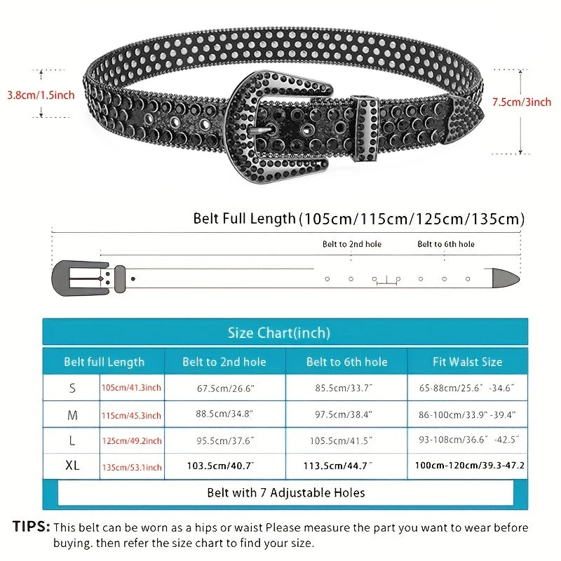 Rhinestone Fashion Belts