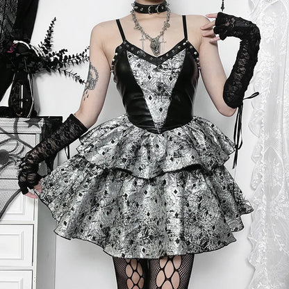 Silver Spaghetti Strap Lolita Dress