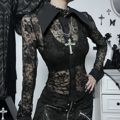 Black Lace Blouse