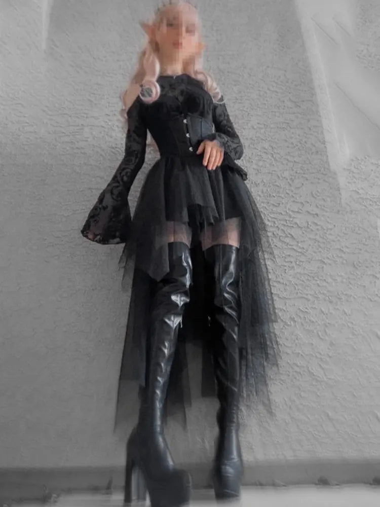 Gothic Mesh Tulle Skirt