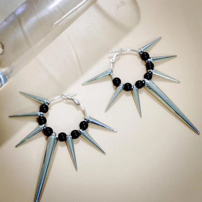 Punk Thorn Hoop Earrings