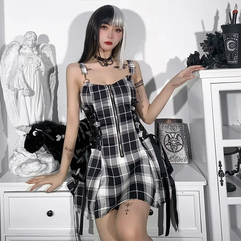 Gothic Plaid Dress