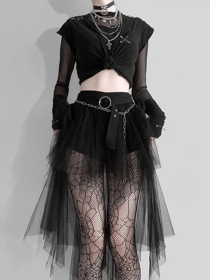 Gothic Mesh Tulle Skirt