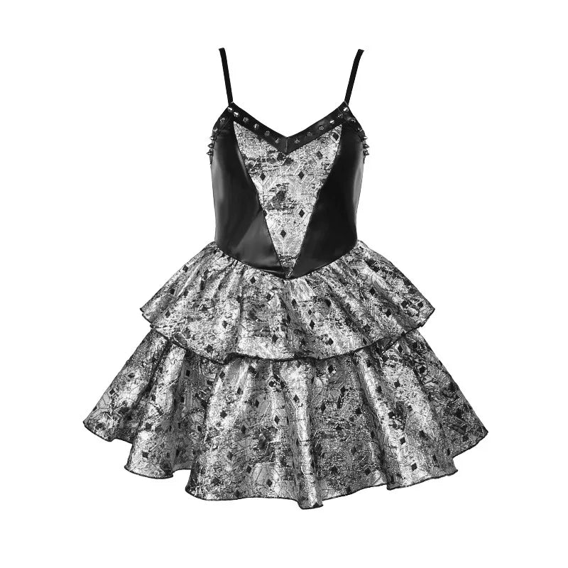 Silver Spaghetti Strap Lolita Dress