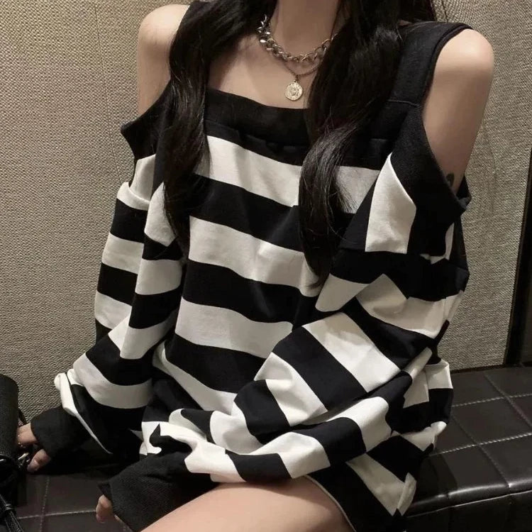 Striped Over Sized Top