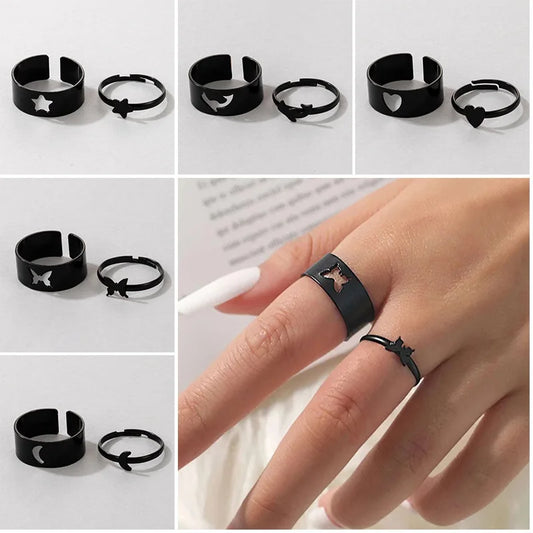 Open Size 2PCS Couple Ring Sets