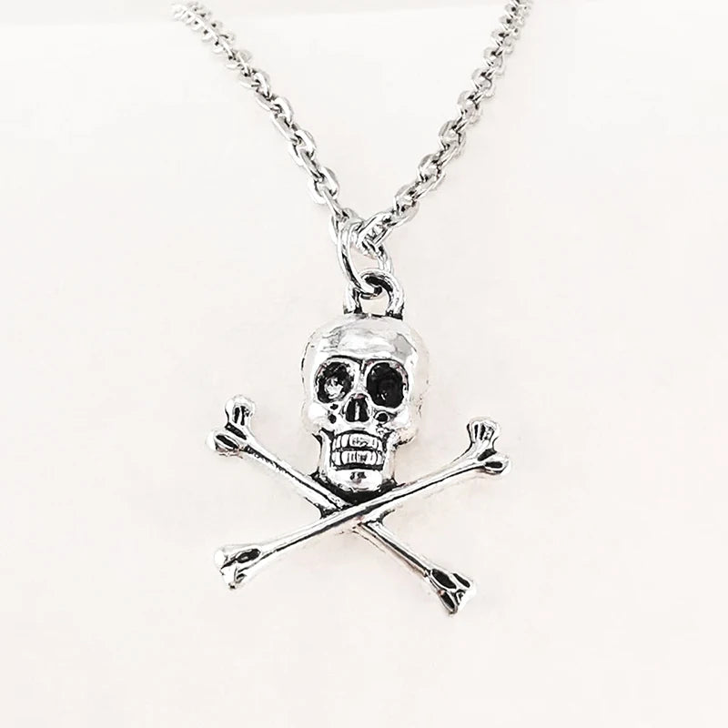 Silver Skull Pendant Chain