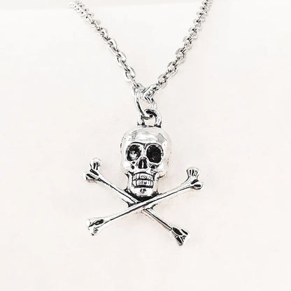 Silver Skull Pendant Chain